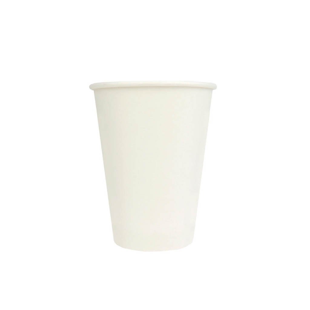 12oz Disposable PE-Lined White Paper Hot Cup - 1000 Pcs – HD Bio Packaging