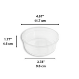 HD 8oz PET Clear Round Salad Container Dessert Cup | 117mm Top - Size
