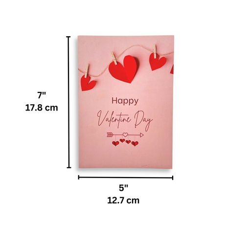 Happy Valentine's Day Card | 7x5" - size