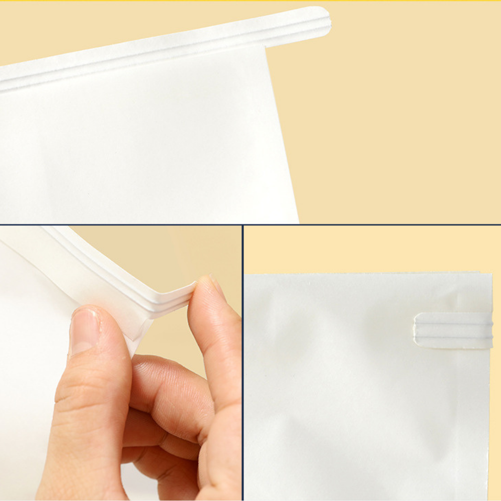 White Bread Paper Bakery Bag W/ Front Window & Tin Tie Tab Lock | 8.66x5.5x11.42" - tin tie tab lock