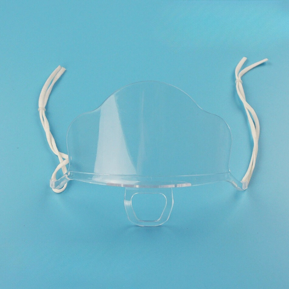 X-1 Reusable Plastic Clear Mask | Anti-Fog Face Shield - front