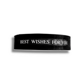 0.98" Best For You Black Fabric Ribbon | 49 Yards - 1 Roll-front