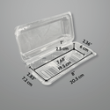 #02 SSC-6B | Clear PET Rectangular Hinged Sushi Container | 8.9x3.78x2