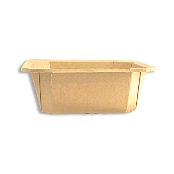 #1000S | 32oz Eco-friendly Kraft Square Paper Container (Base Only) - side