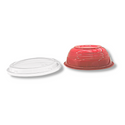 #1000 | 34oz Microwaveable Red Donburi Bowl W/ PET Lid - bottom