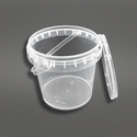 1000ml PP Takeout Plastic Drink Buckets with Lid - 100 Pcs-display