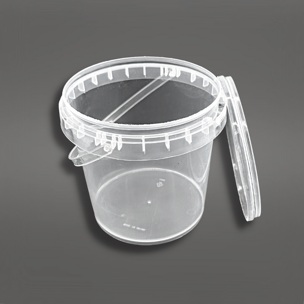 1000ml PP Takeout Plastic Drink Buckets with Lid - 100 Pcs-display