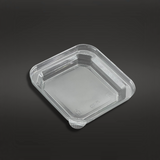 107x107mm AFP Anti-Fog Clear Square Lid | Fit 300S Kraft Paper Container (Lid Only) - 300 Pcs
