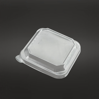 107x107mm Clear Square PET Lid | Fit 300S Kraft Paper Container (Lid Only) - 300 Pcs