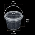 10oz Clear Plastic Bucket W/ Lid & Handle - 200 Sets