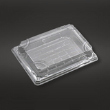#1105 PET | Clear Sushi Tray W/ Lid | 6.3x3.94x2" - Front
