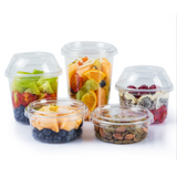 117mm Top PET Clear Round Salad Container Dessert Cup