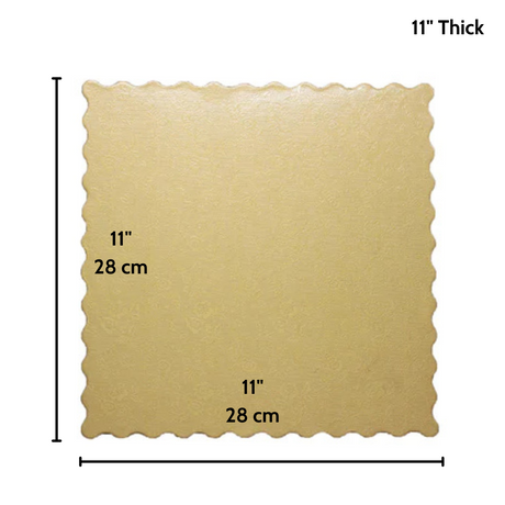 11 Golden Square Thick Cake Paper Pad - Size