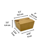 #1 | 26oz Eco-friendly Kraft Foldable Paper Box | 4.33x3.54x2.5" - size