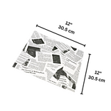 12x12" Newsprint Liner Paper - size