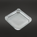 159x159mm Clear Square PET Lid | Fit 1000S/1200S Kraft Paper Container (Lid Only)-bottom