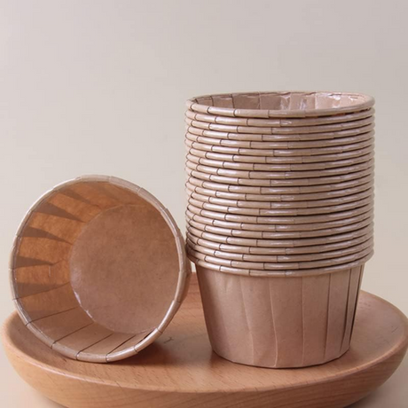 2.56" Kraft Baking Paper Cup | Muffin Cupcake Liner - 3000 Pcs