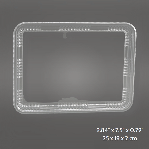 C01-OME-ATCLH32LID | Clear Rectangular Lid | Fit 5 Compartment Bento Box (Lid Only) - 300 Pcs