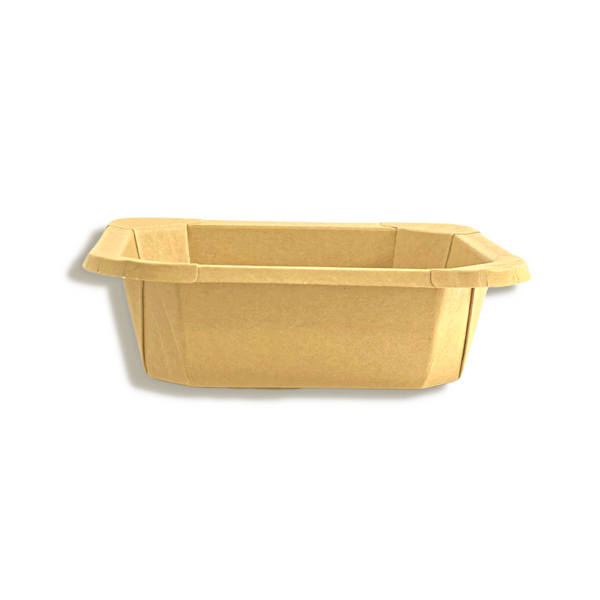 #300S | 10oz Eco-friendly Kraft Square Paper Container (Base Only) -side