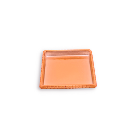 3" Plastic Golden Square Mousse Cake Board - 250 Pcs