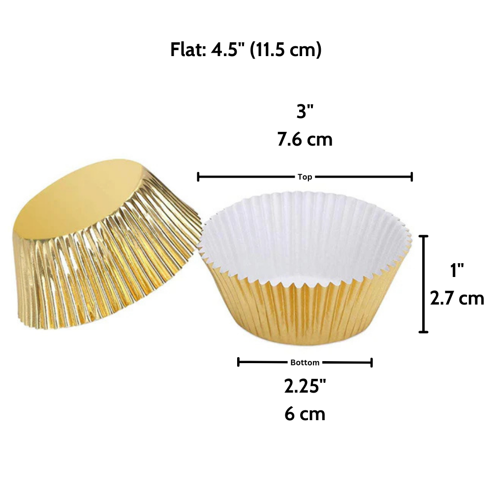 4.5" Golden Baking Paper Cup - size