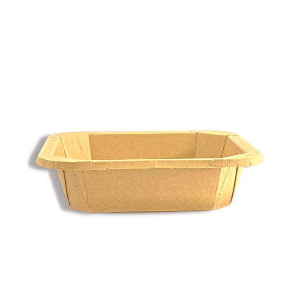 #400S | 13.5oz Eco-friendly Kraft Square Paper Container (Base Only) -side