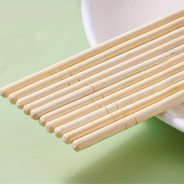 5.5mm Individually Wrapped Bamboo Chopsticks - smooth