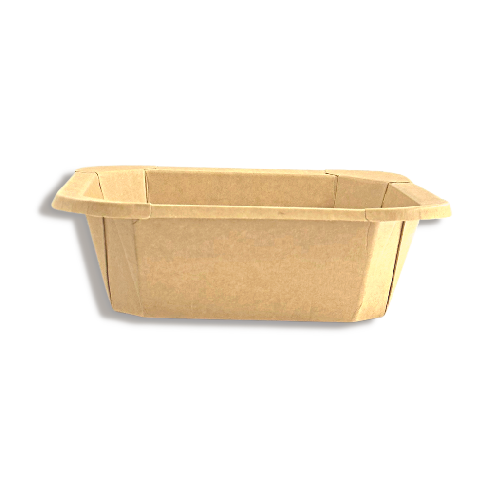 #500S | 16oz Eco-friendly Kraft Square Paper Container (Base Only) -side