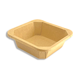 #500S | 16oz Eco-friendly Kraft Square Paper Container (Base Only) 