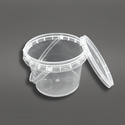 500ml PP Takeout Plastic Drink Buckets with Lid - 200 Pcs-display
