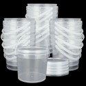 50oz Clear Plastic Bucket W/ Lid & Handle - 100 Sets