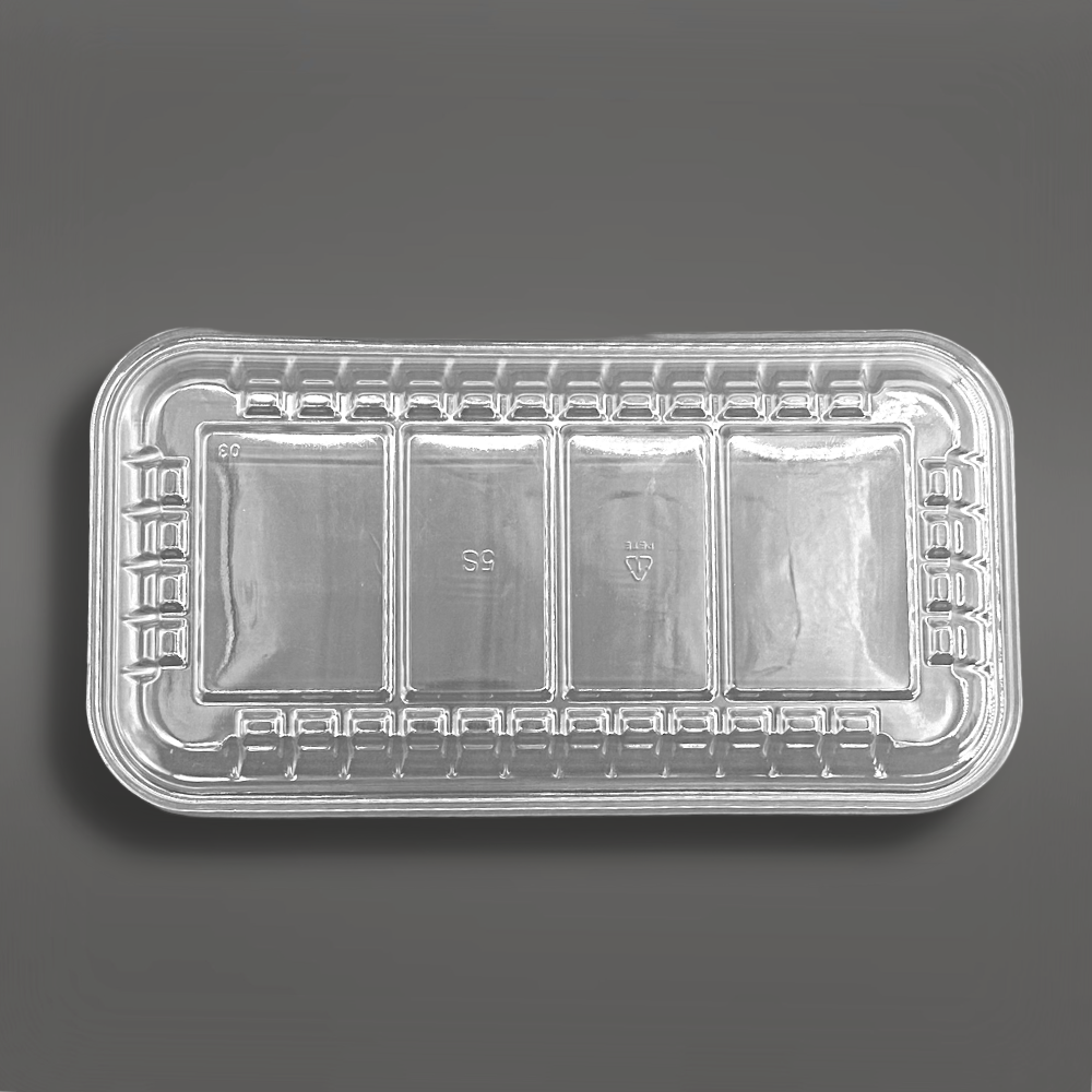 #5S PET | Clear Sushi Tray | 9.65x4.72x0.51" - 500 Sets-bottom