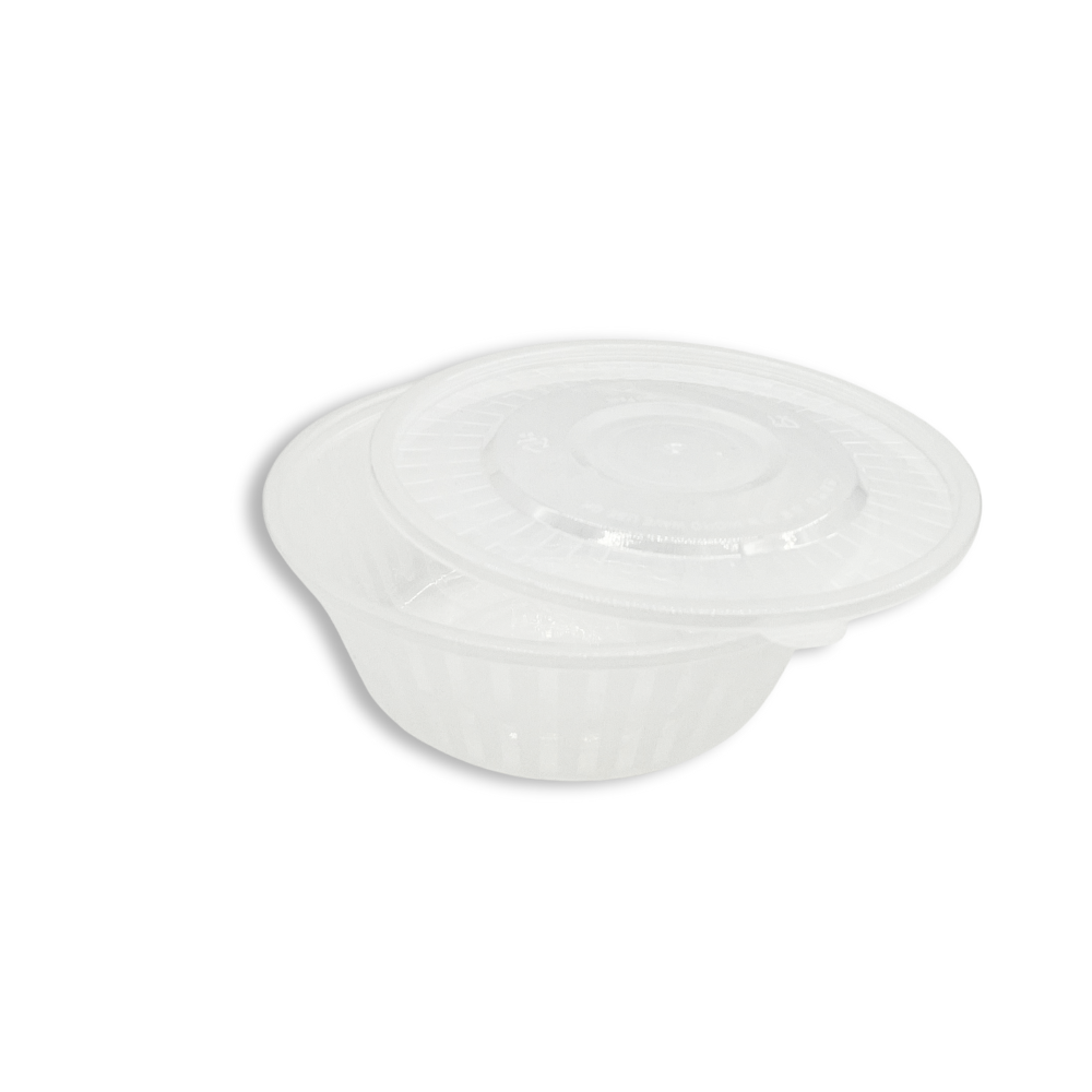 SK-1.2 Base | 40oz Microwaveable PP Clear Round Korean Noodle Bowl (Base Only) - 150 Pcs