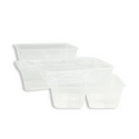 SK 750 | 25oz Microwaveable PP Clear Rectangular Food Container (Base Only) - 500 Pcs