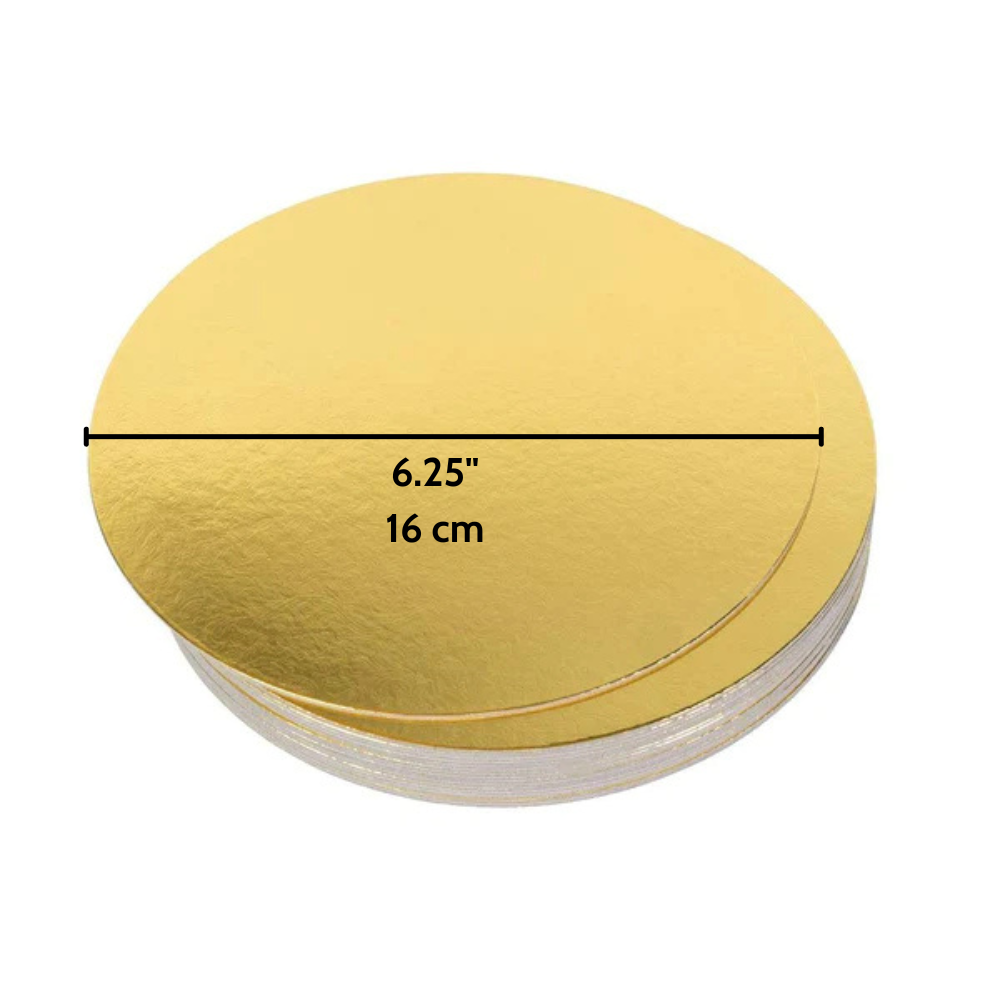 6.25 Golden Round Cake Paper Pad - Size