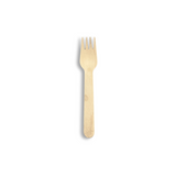 6.2" Compostable Wooden Fork - 1000 Pcs