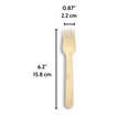 6.2 Compostable Wooden Fork - Size