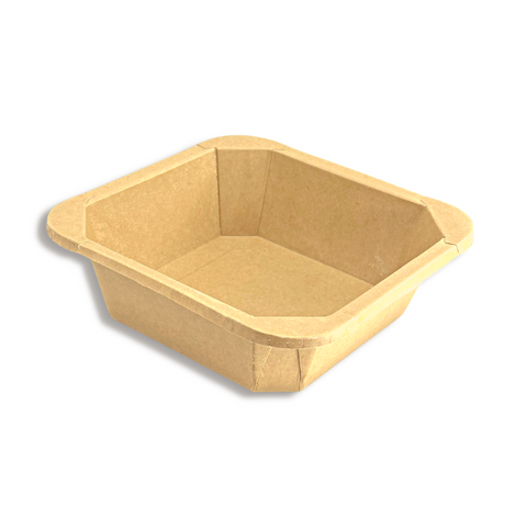 #650S | 22oz Eco-friendly Kraft Square Paper Container (Base Only) 