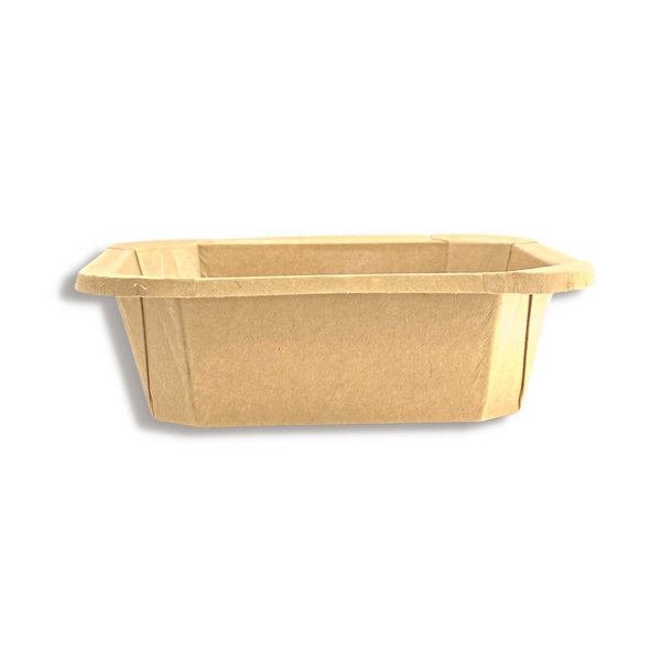 #650S | 22oz Eco-friendly Kraft Square Paper Container (Base Only) - side