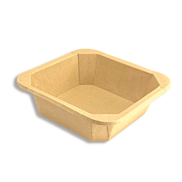 #650S | 22oz Eco-friendly Kraft Square Paper Container (Base Only) 