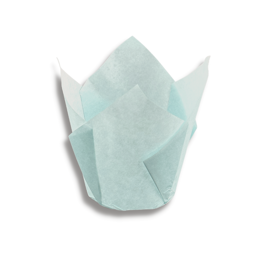 Blue Tulip Cupcake Liners Paper Baking Cups Greaseproof Muffin