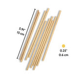 6x150mm Kraft Paper Cocktail Straw (Individually Wrapped) - 6000 Pcs