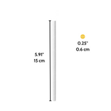6x150mm White Paper Cocktail Straw (Individually Wrapped) - 6000 Pcs