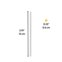 6x150mm Eco-friendly White Paper Cocktail Straw (Individually Wrapped) -size