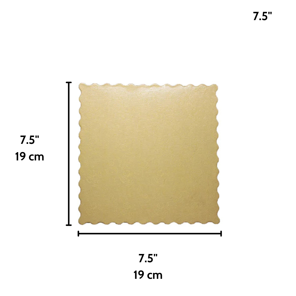 7.5 Golden Square Cake Paper Pad - Size