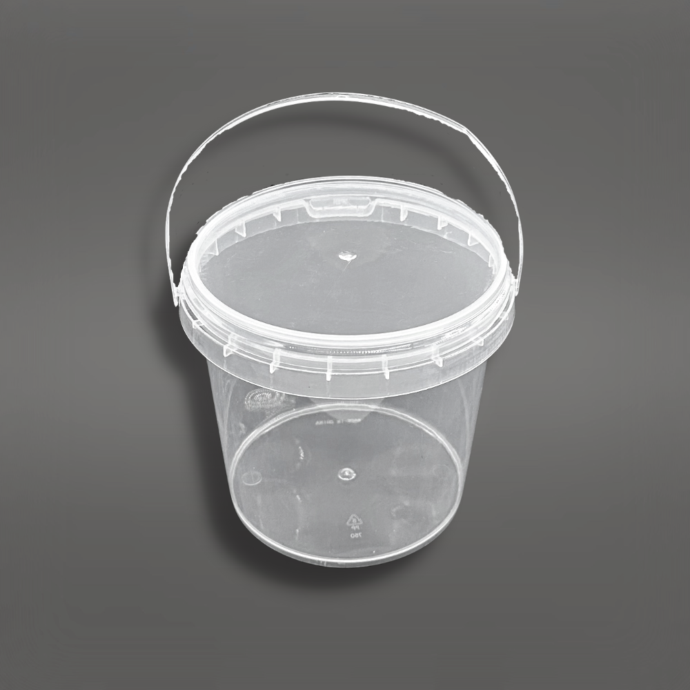 750ml Takeout Plastic Drink Buckets with Lid (PP) - 200 Pcs-front