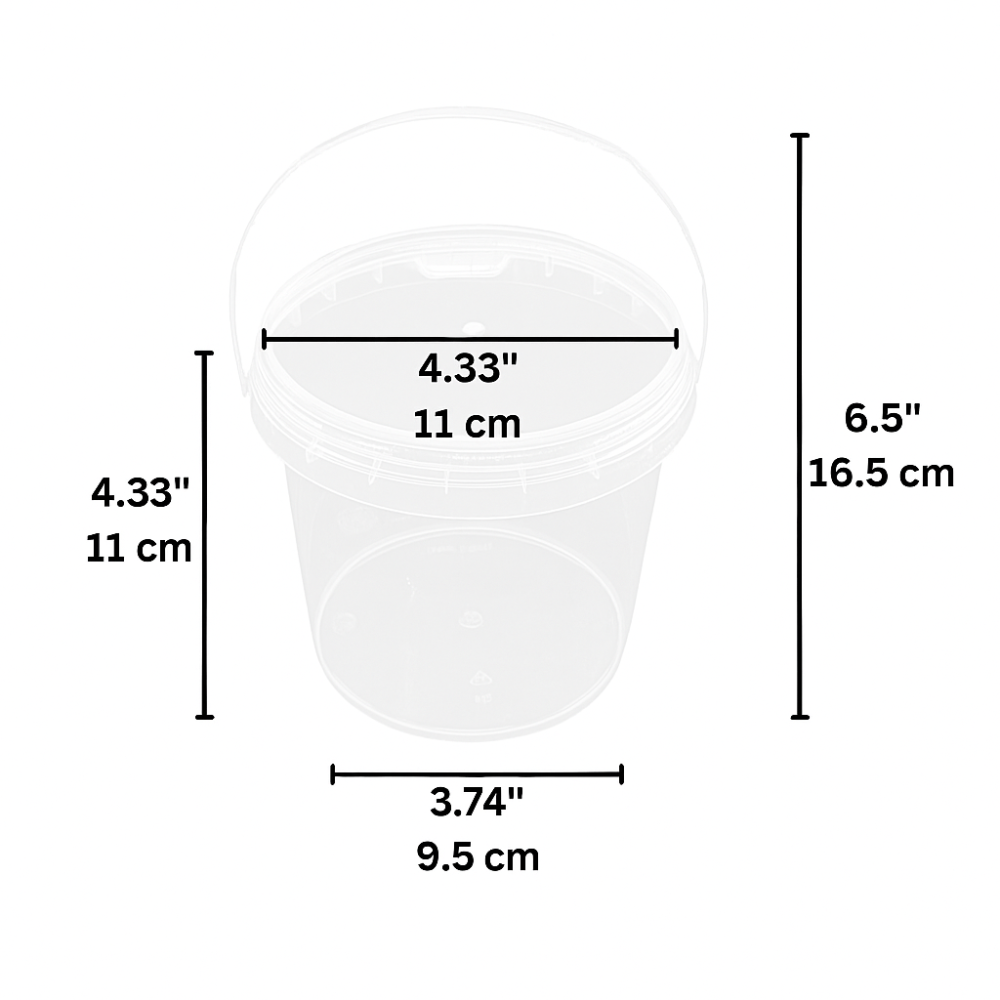 Clear online plastic bucket
