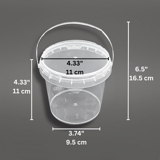 750ml Takeout Plastic Drink Buckets with Lid (PP) - 200 Pcs-size