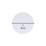 7" Heavy Duty White Round Paper Lid (Lid Only) - 500 Pcs