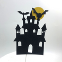 7 Pcs Halloween Cake Decoration Kit - Paper Haunted House